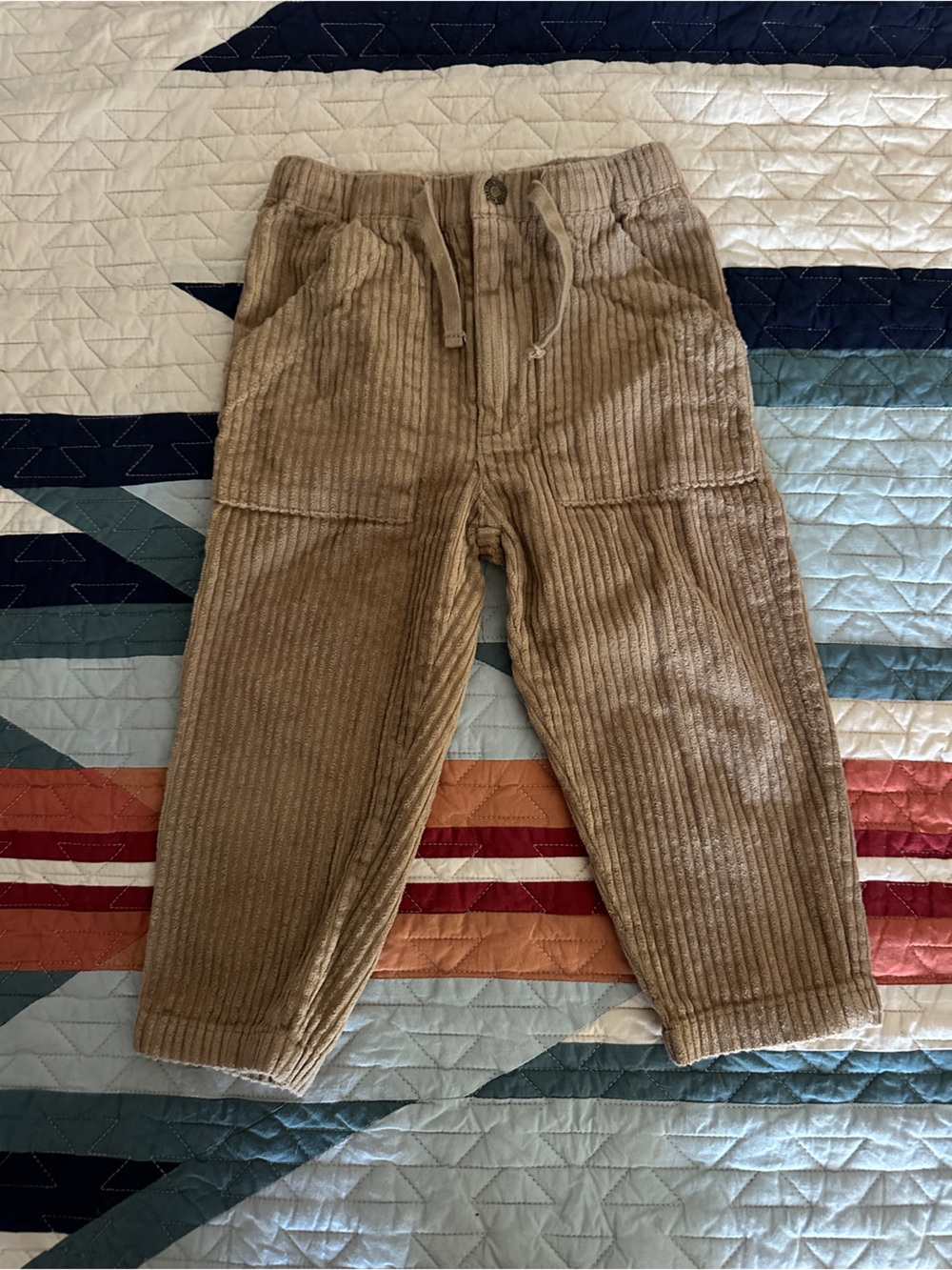 Kids Rylee + Cru Corduroy Pants in Tan